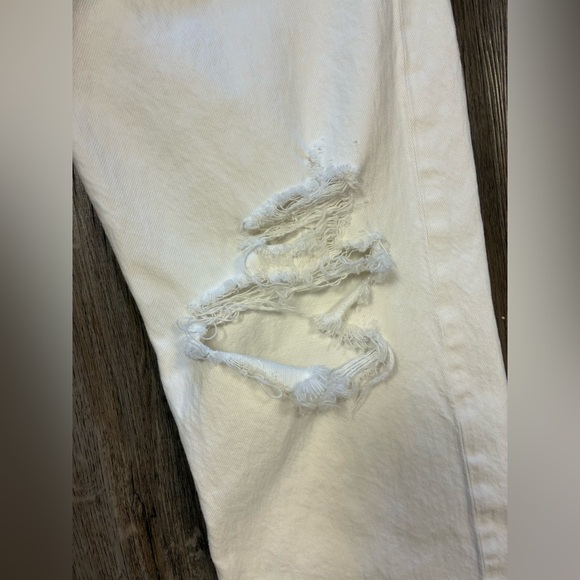 Agolde 90s Jean White Denim Distressed Size 30 - Picture 5 of 8
